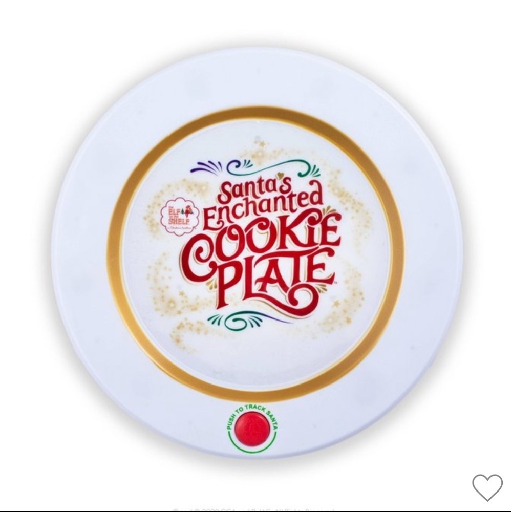 NWT Santa Claus enchanted cookie plate Christmas tracker button kids - Picture 2 of 8